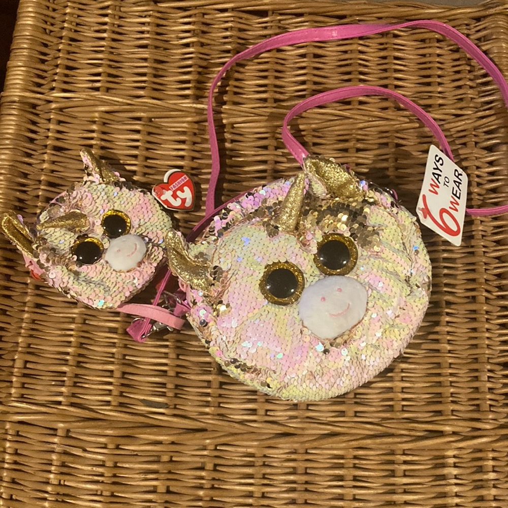 Sequin pouch and change purse TY collectible